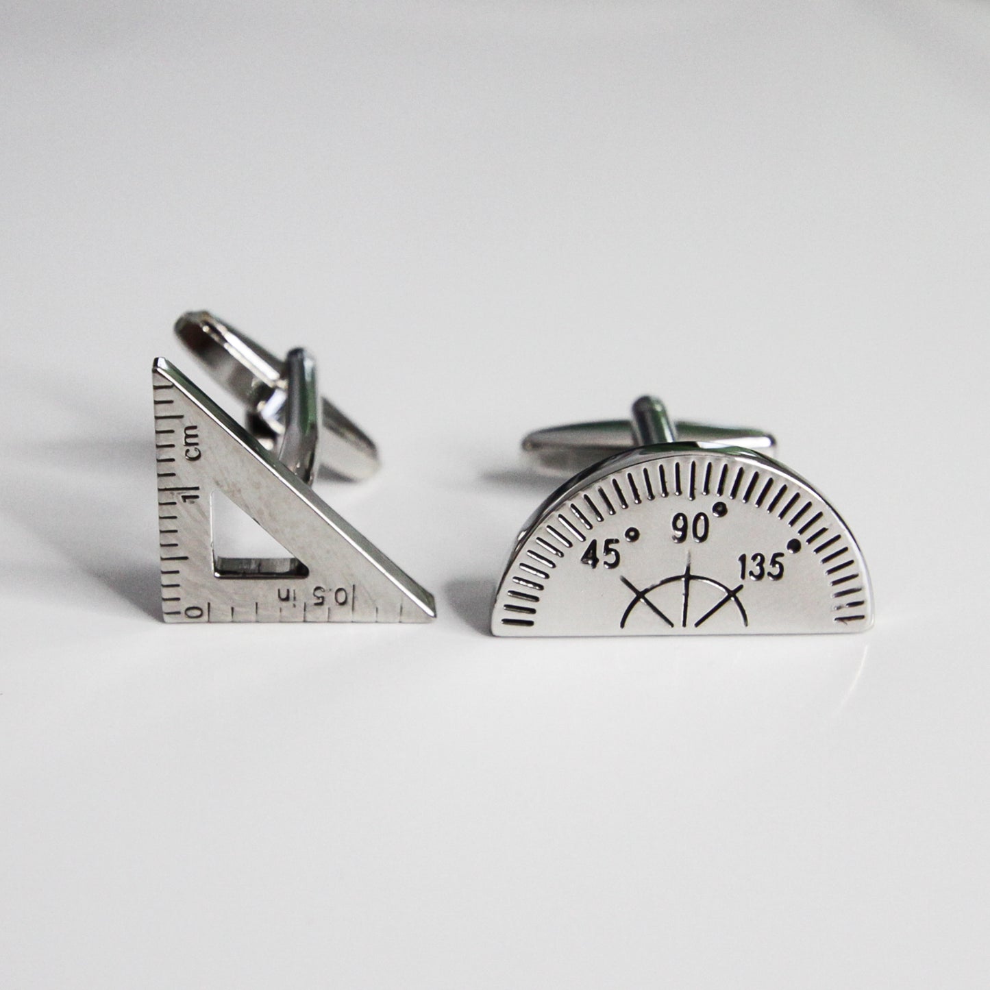 Protractor & Set Square Mathematics Cufflinks