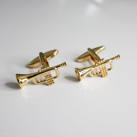 Gold Trumpet Cufflinks