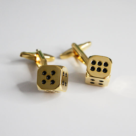 Gold Dice Cufflinks