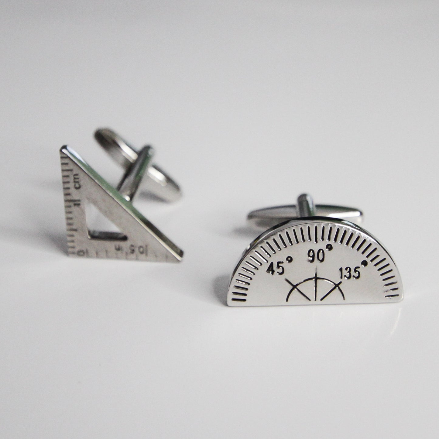 Protractor & Set Square Mathematics Cufflinks