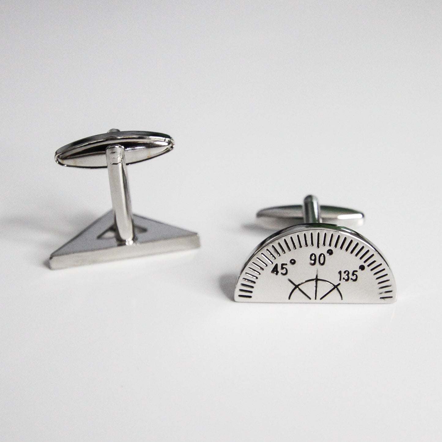 Protractor & Set Square Mathematics Cufflinks