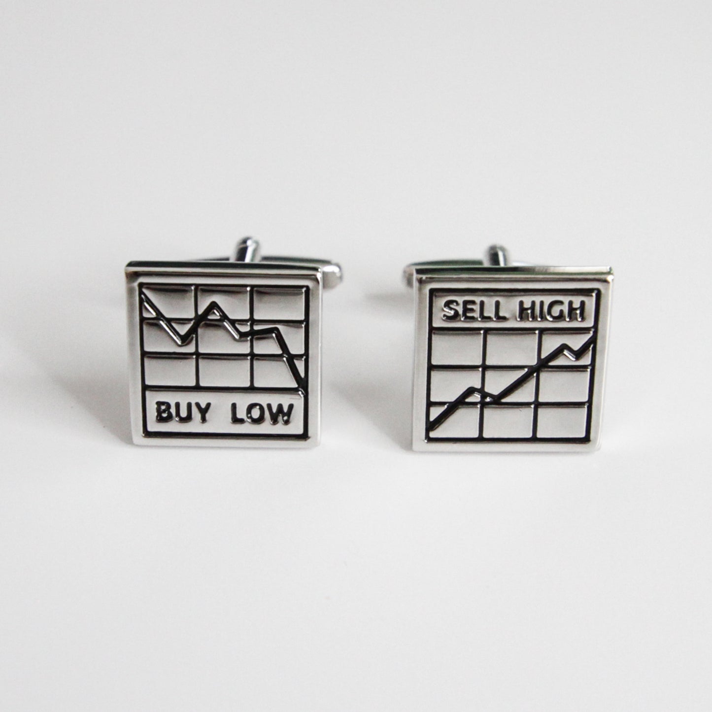 Stock Market Cufflinks – Buy Low Sell High