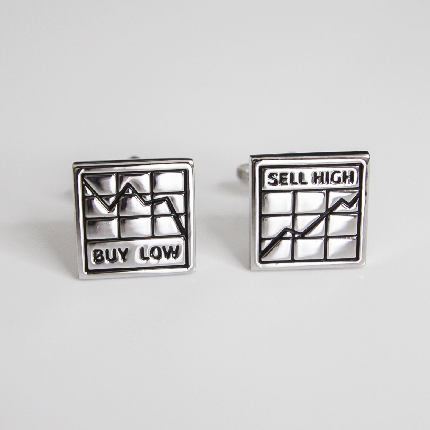 Stock Market Cufflinks – Buy Low Sell High