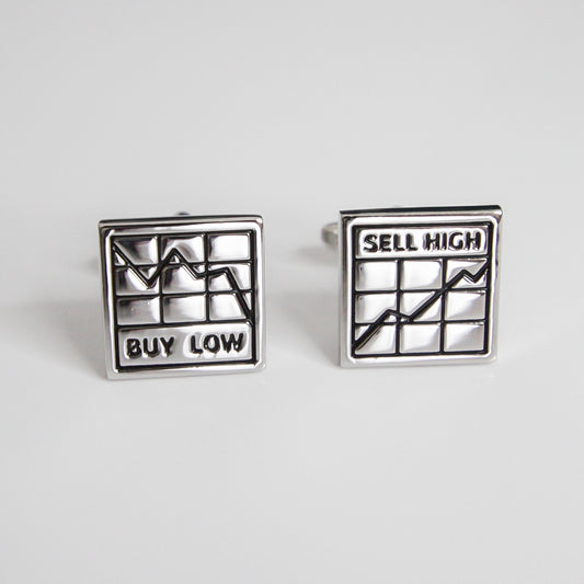 Stock Market Cufflinks – Buy Low Sell High